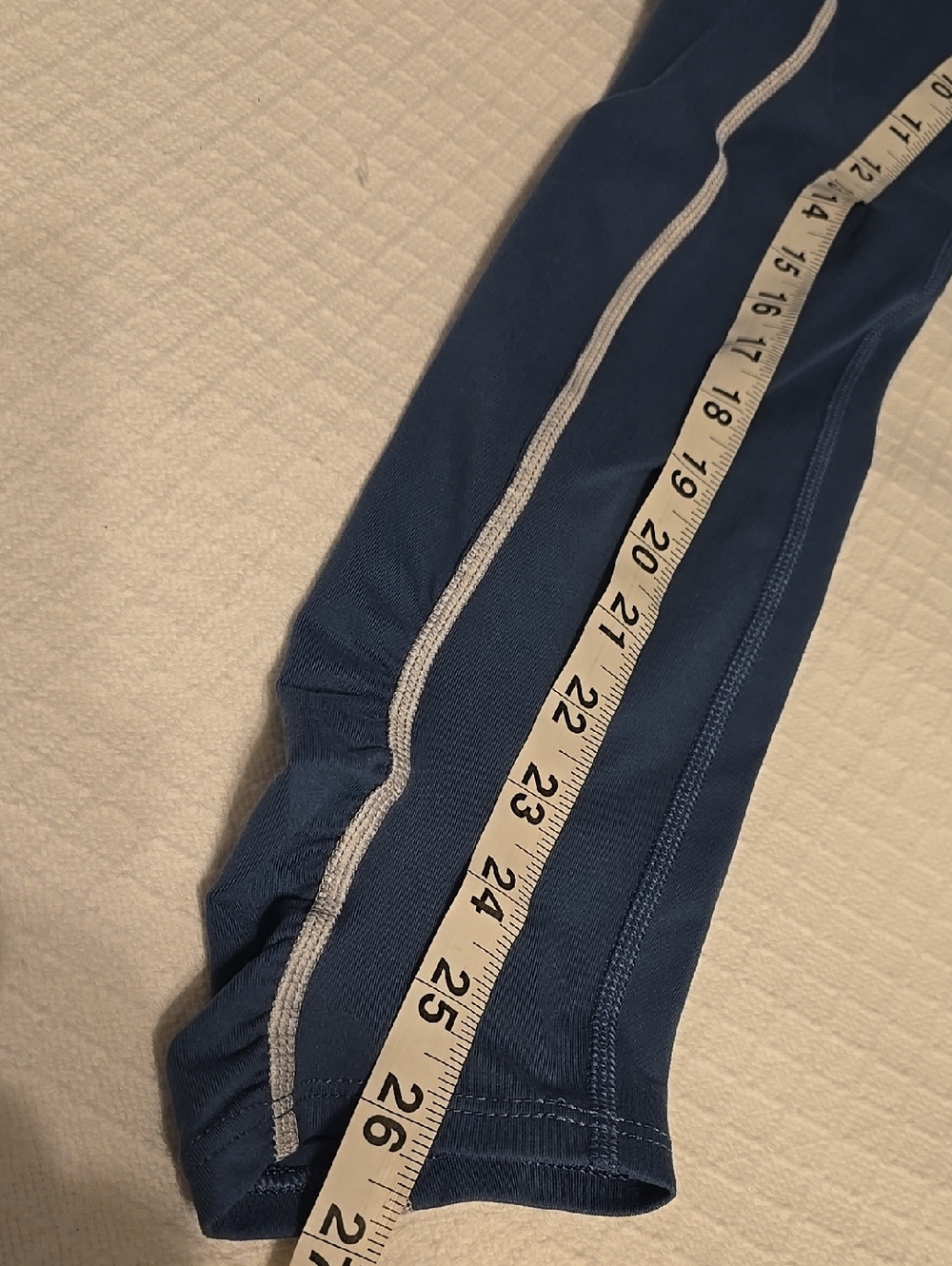 Free People Blue Leggings Contrast Piping Back Zip Pocket     #X - Picture 12 of 16